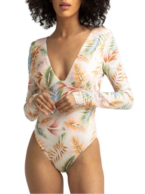 Billabong Other - Billabong Island Calling Long Sleeve One-Piece - Salt Crystal - Size Medium